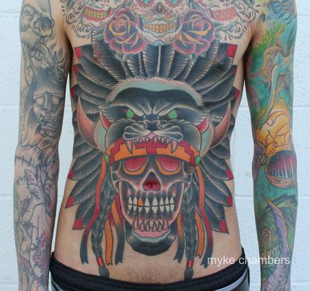 tattoos/ - Native American Skull - 80120